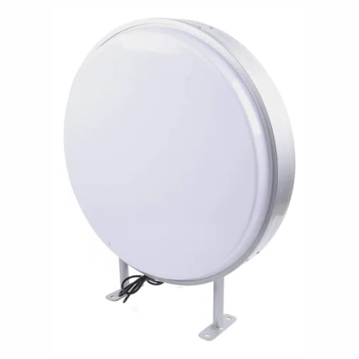 Anuncio luminoso circular doble vista