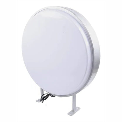 Anuncio luminoso circular doble vista